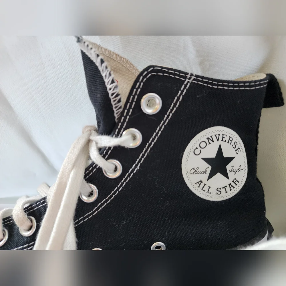 Converse Run Star Hike High Top Sneakers Black White Gum